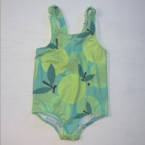 Zara Kids Girl Green Fruit Print Swimsuit 6
